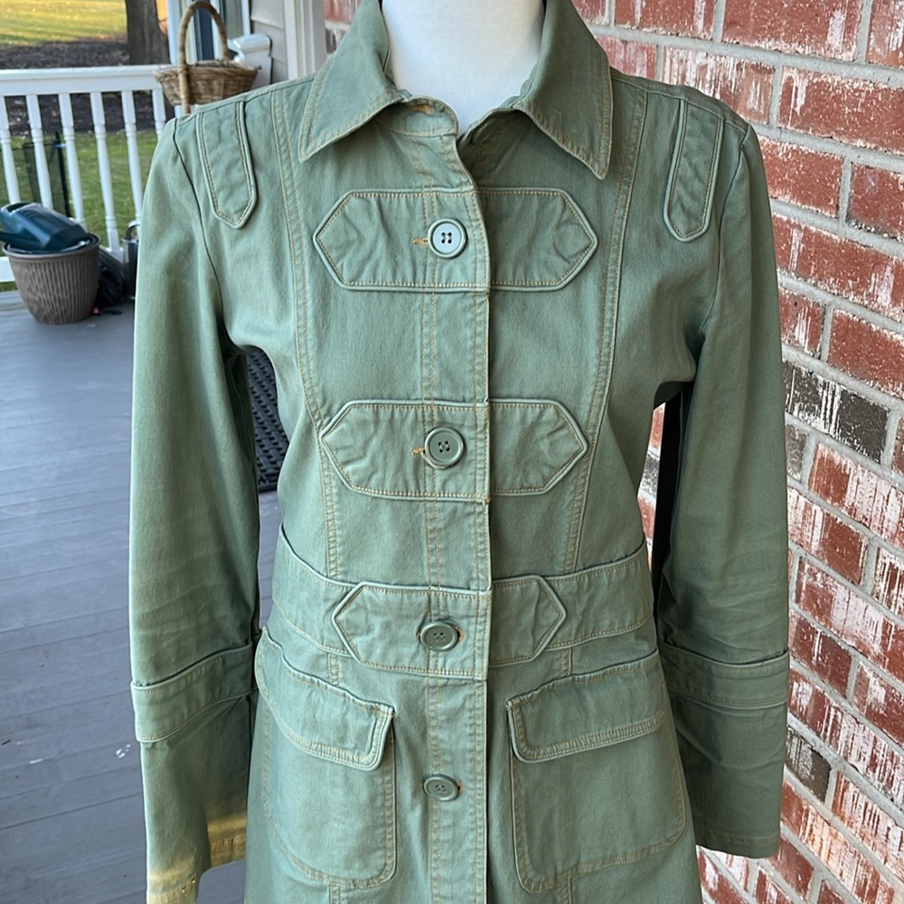 Vintage Tulle jacket Size L True Sage Green color- exc like new condition - Picture 10 of 16
